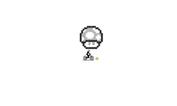 Pixel art mushroom zoom out