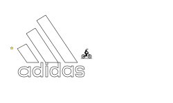 scuffed adidas logo